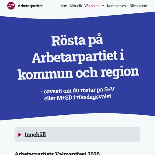Valmanifest för Umeå kommun och Region Västerbotten